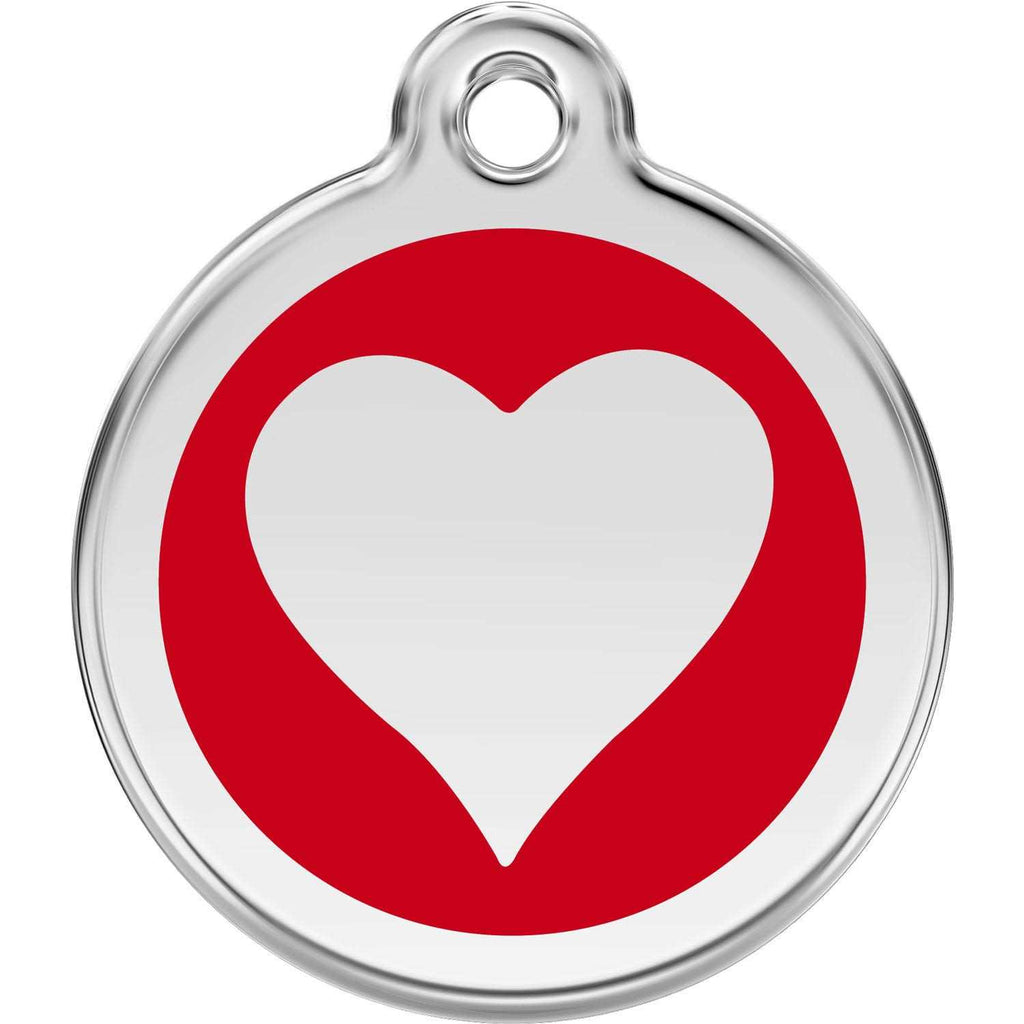 Enamel Pet ID Tag Heart P324