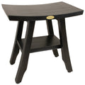 Teak Wood Shower Bench with Shelf N42633
