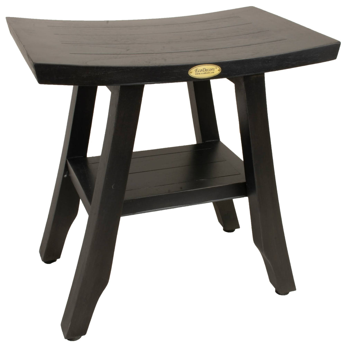 Teak Wood Shower Bench with Shelf N42633