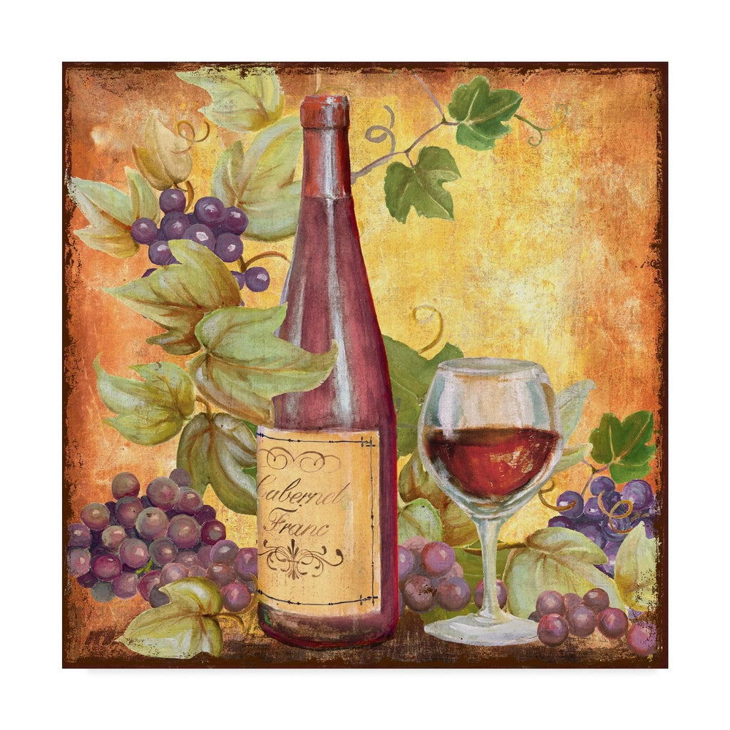 Grapevine and Wine Red Gallery-Wrapped Canvas Art P117