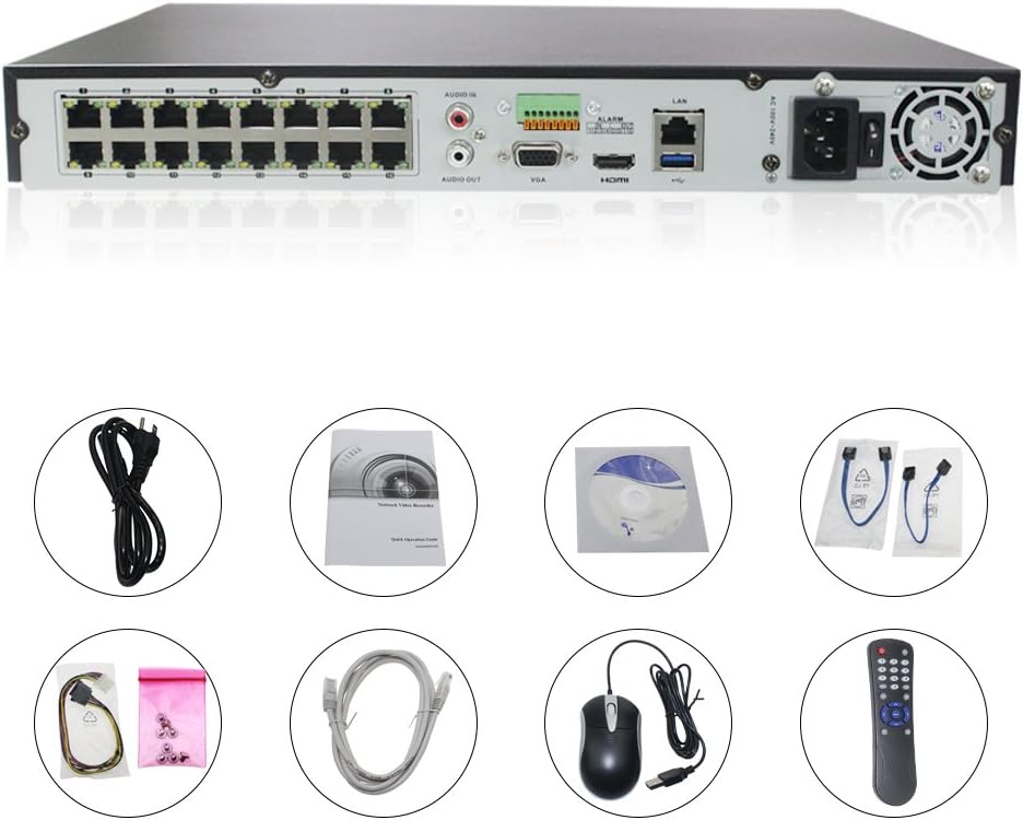 16CH 16POE 12Mp Resolution NVR S3198