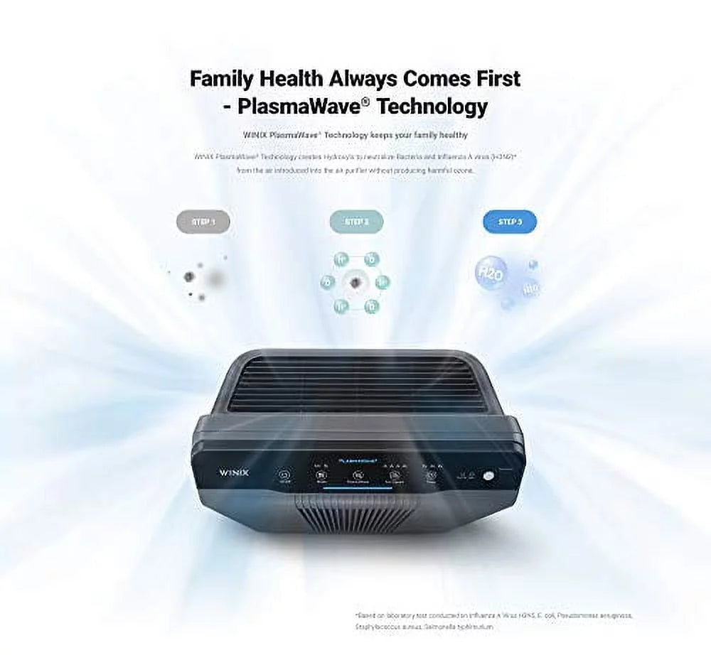 Gray Air Purifier with True HEPA and Carbon Filter Q74918