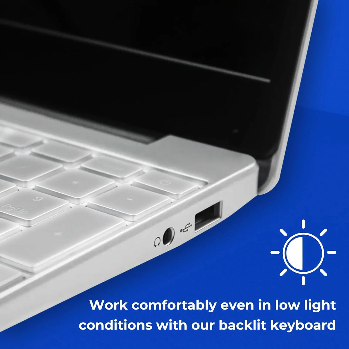 15.6" Laptop, Intel Quad-Core, 8GB RAM, 512GB SSD, Win 11 Pro, Fingerprint, Backlit Keyboard, HDMI, Bluetooth, USB 3.0, HD Webcam I636