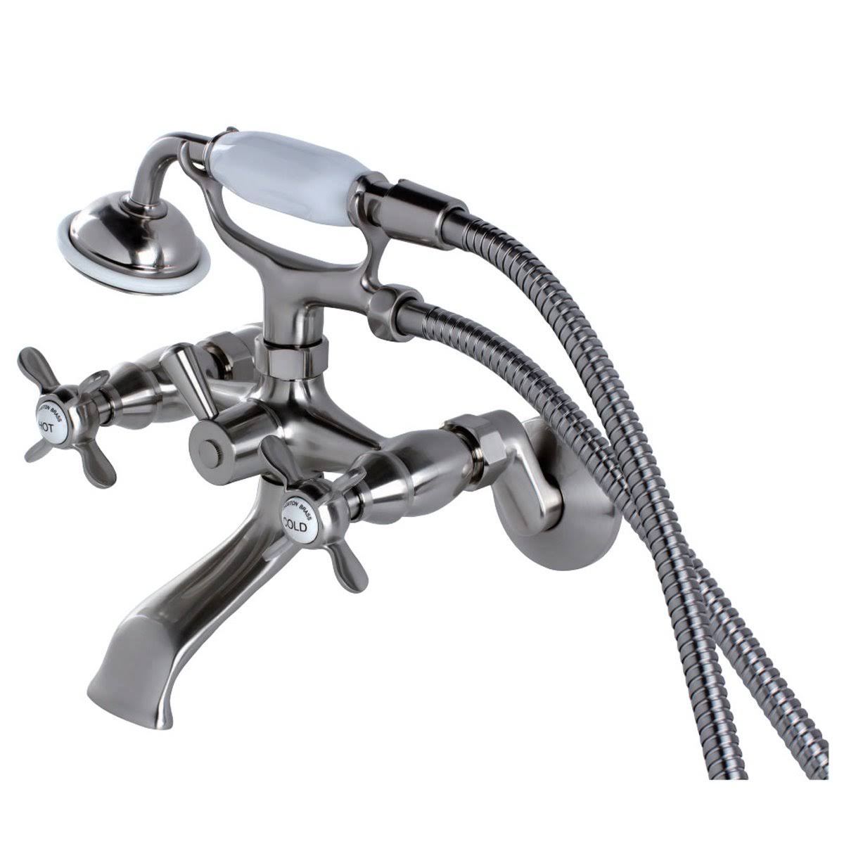 Oil Rubbed Bronze Wall Mount Clawfoot Tub Filler with Hand Shower C70415