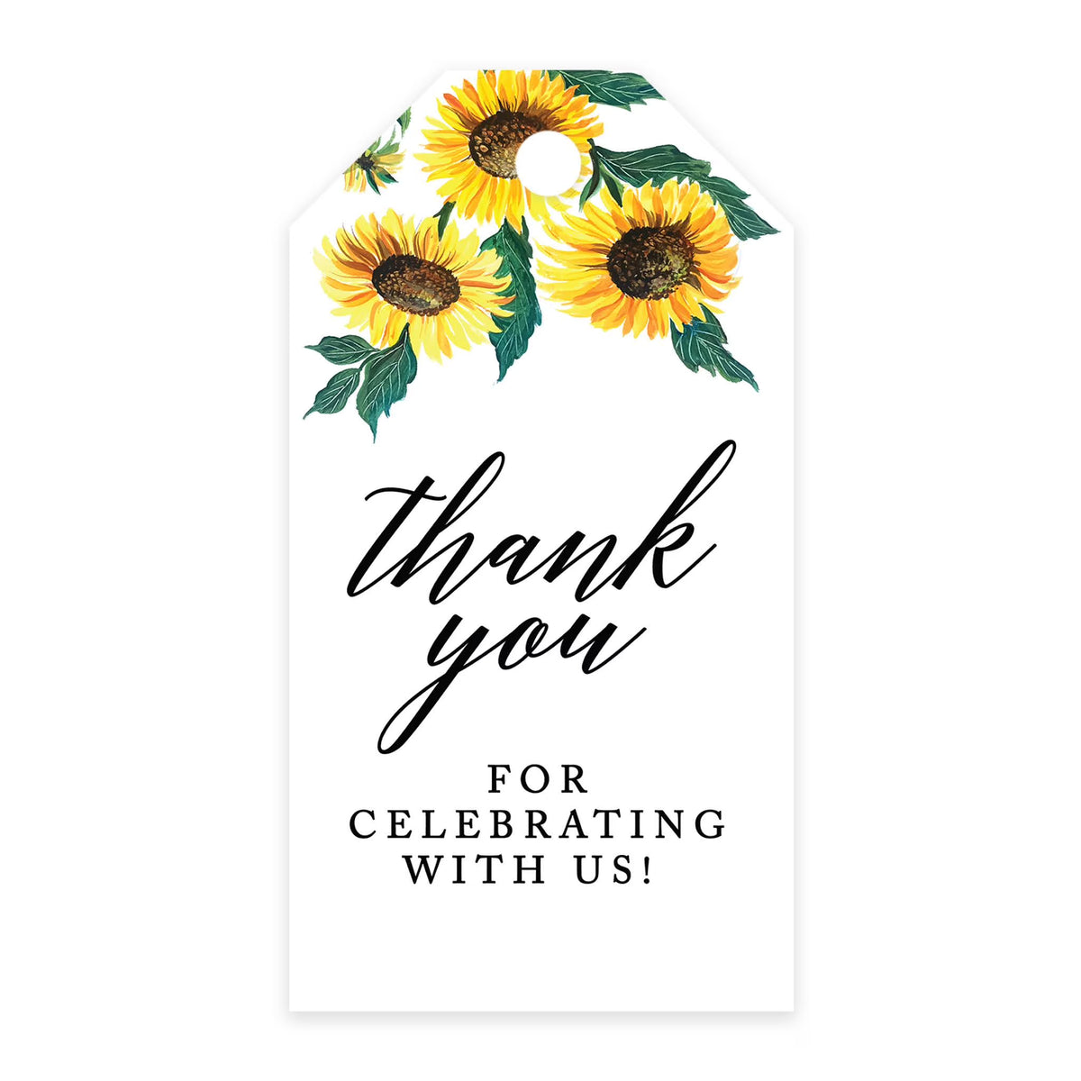 100-Pk Sunflowers Cardstock Gift Tags Q98649