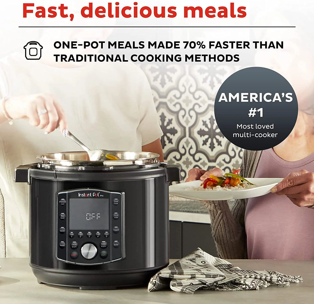 10-in-1 Slow Cooker with 8 Quart Ceramic Non Stick Inner Cooking Pot S824