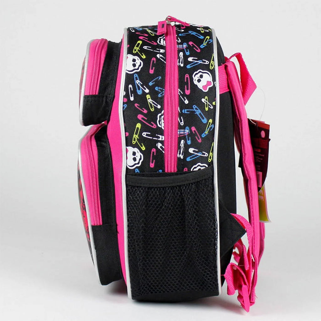 Pink and Black Skulls Small Backpack N429