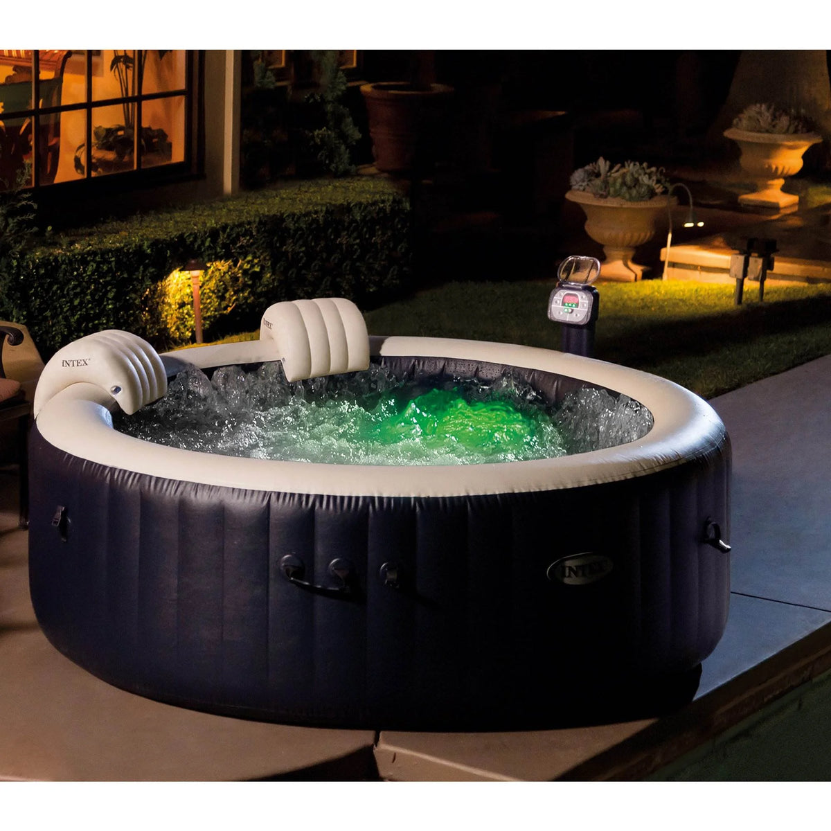 4 Person Inflatable Hot Tub with LED Light A26583