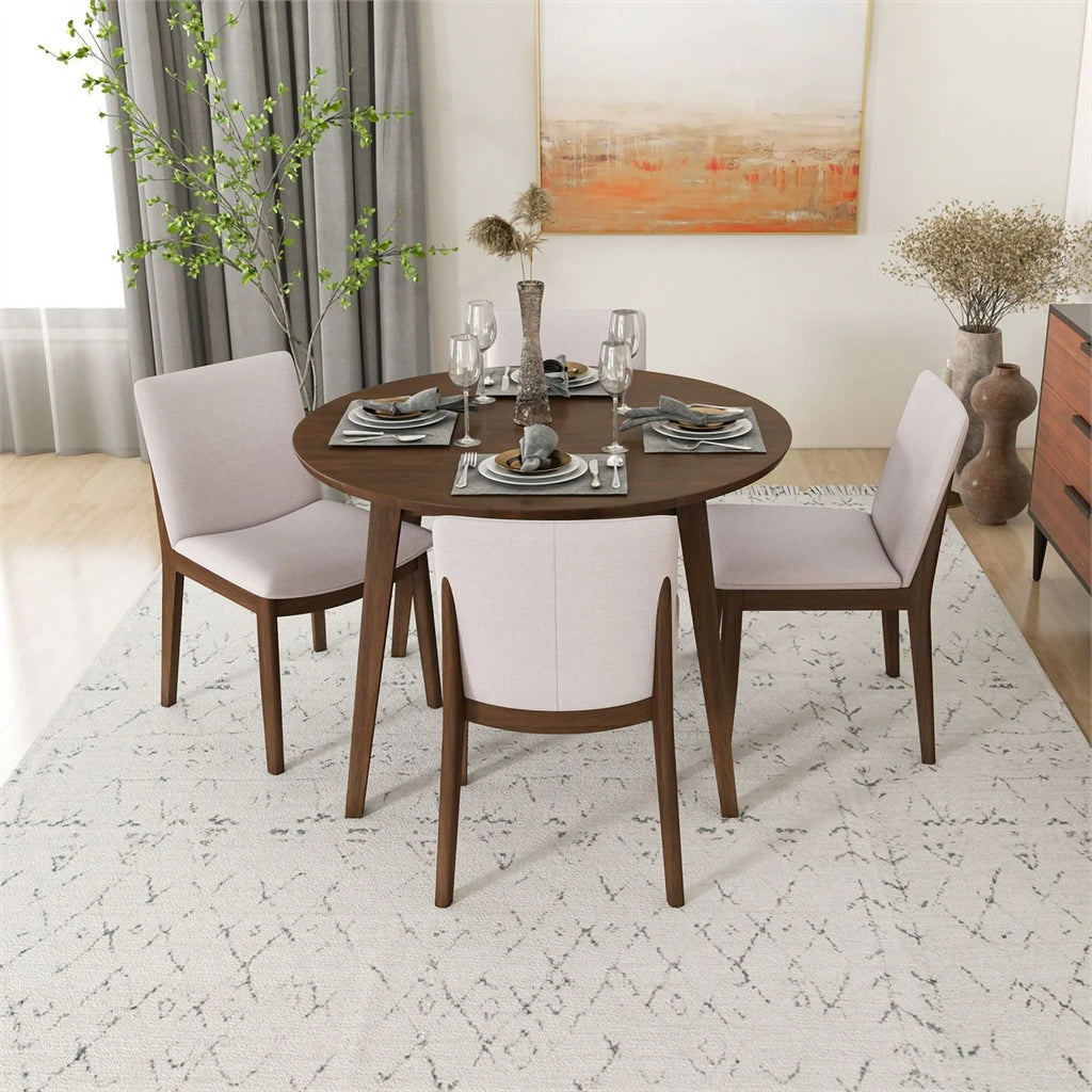 Solid Wood Dining Table and 4 Chair Set C37517