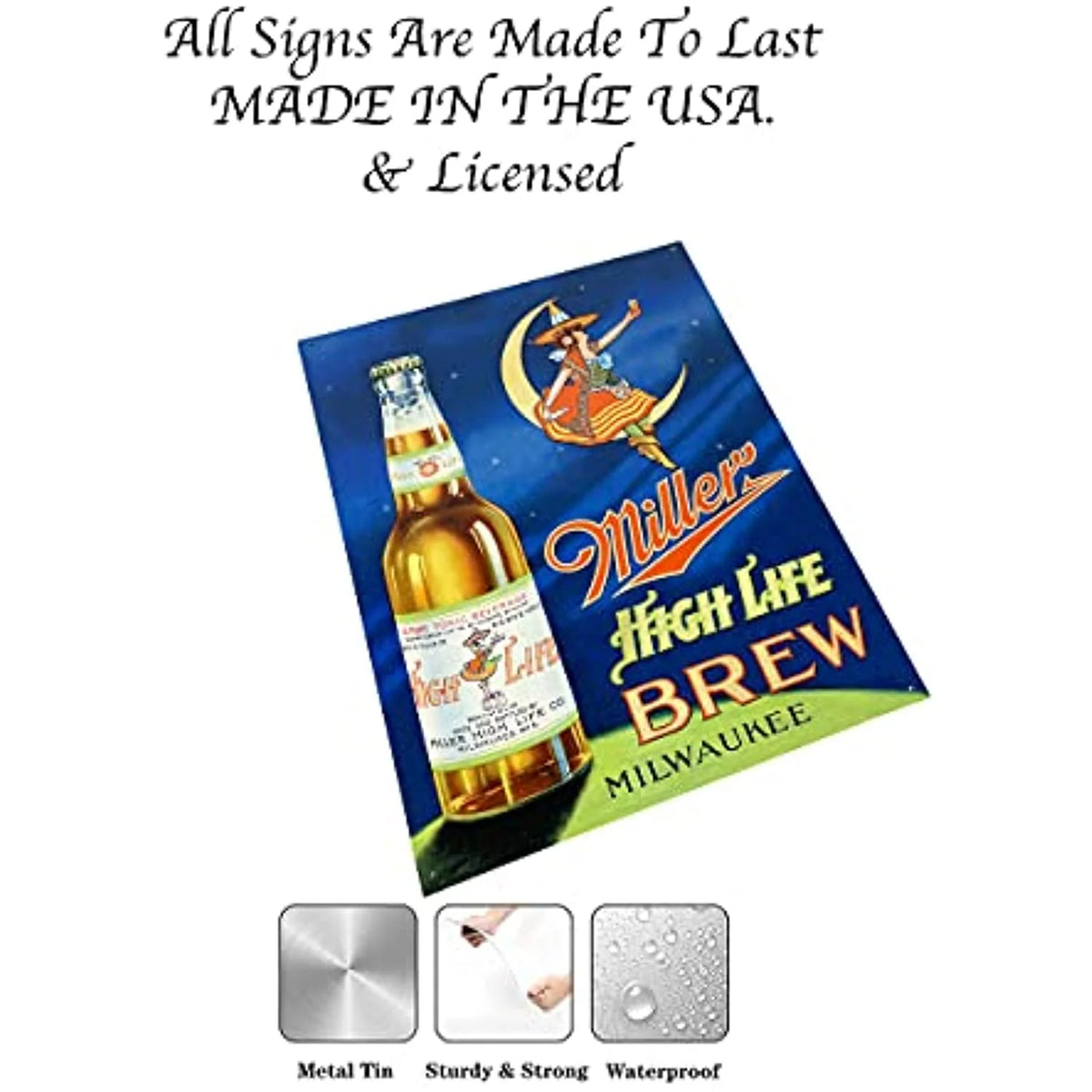 Metal Tin Bar Decor Sign 12 x 16 inch Wall Art Y901