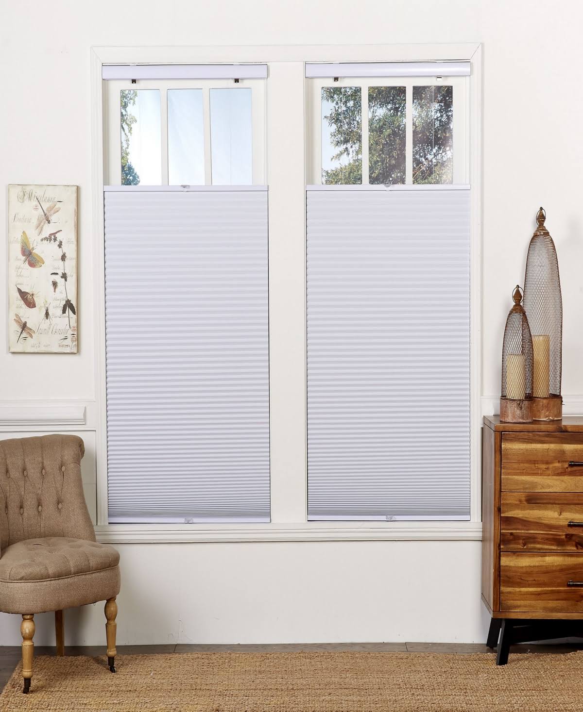 Cream-white Top Down Bottom Up Blackout Shade G9254
