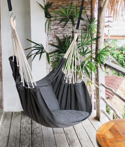 Hanging Cotton Hammock Chair with 2 Cushions T26515