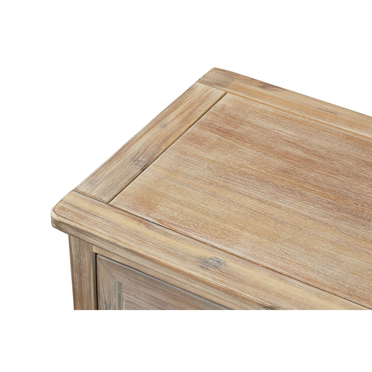 Rustic Storage Cabinet with 2 Drawers and 4 Fabric Basket I8692