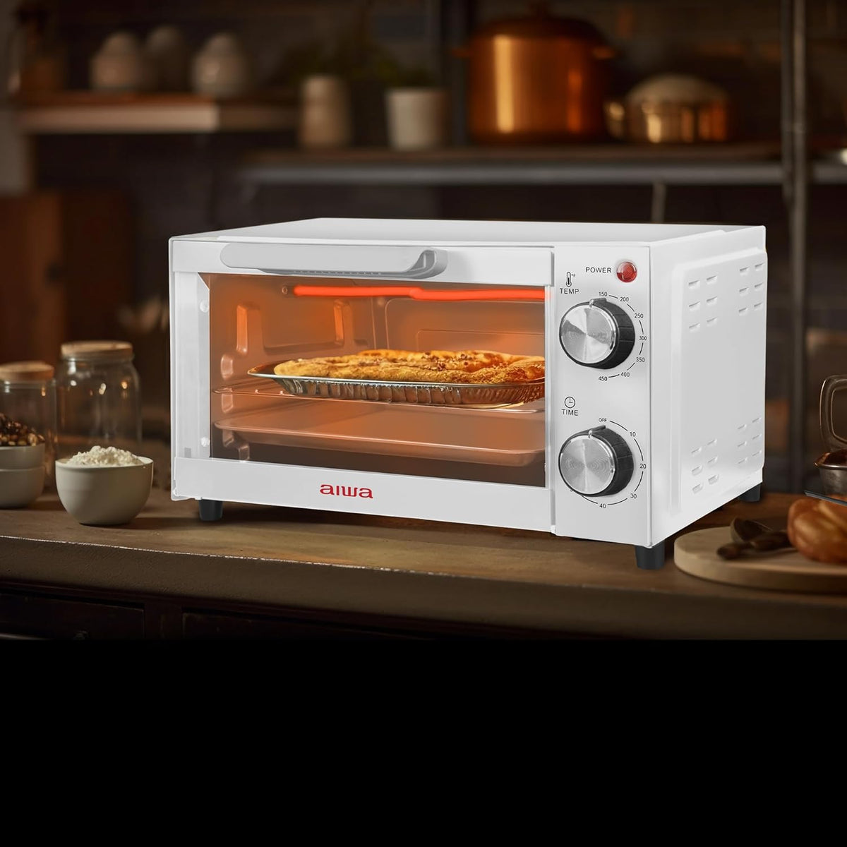 750W 4 Slice Toaster Oven with Baking Tray S137756