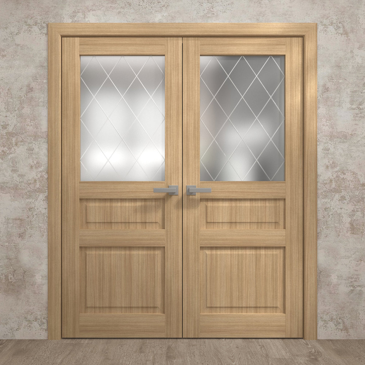 Solid Wood French Double Doors 36 x 80 inches E527