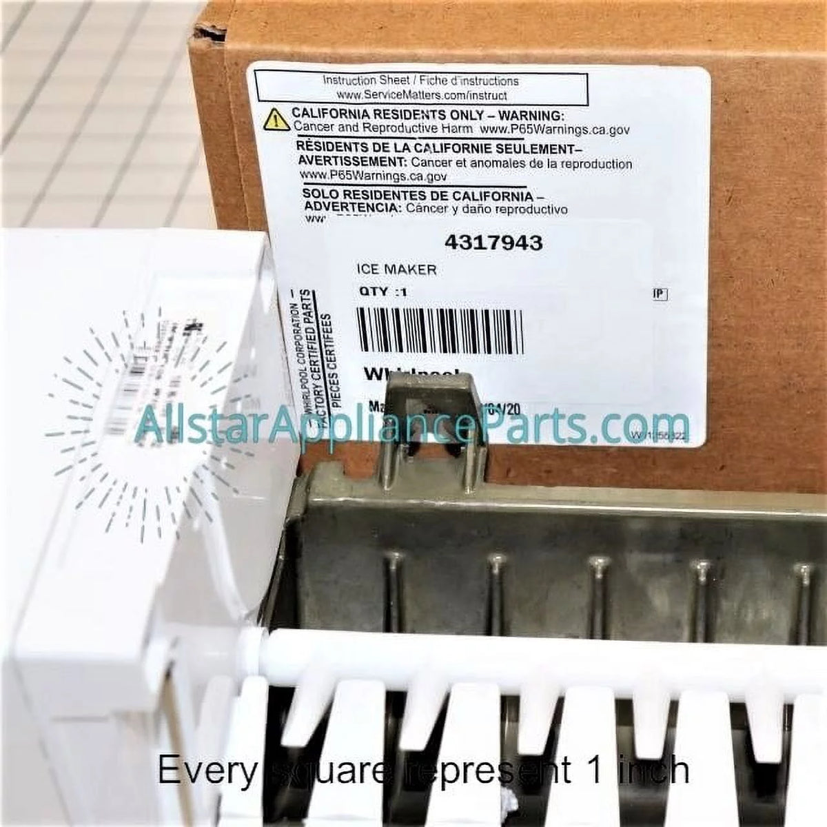 Ice Maker Assembly with Arm & Wire Harness B1998