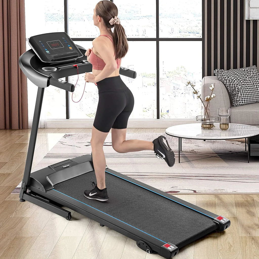 3.5HP Folding Electric Treadmill with Incline, Black F271018