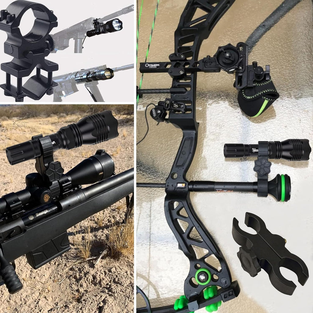Predator Light with Interchangeable Red Green White LED Hunting Flashlight with Scope Mount B751