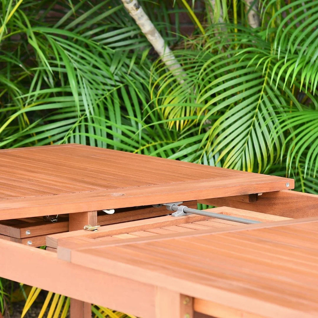 Eucalyptus 9-Piece Extendable Rectangular Patio Dining Set L566