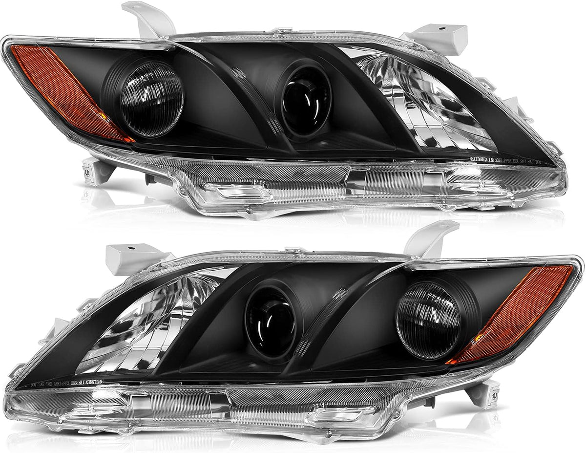 Black Housing Amber Reflector Headlight Assembly W73186