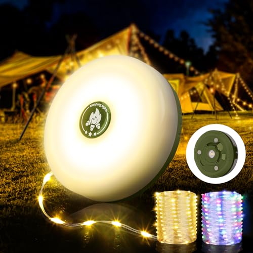 2-Pack 32.8FT Rechargeable Camping String Lights V335366
