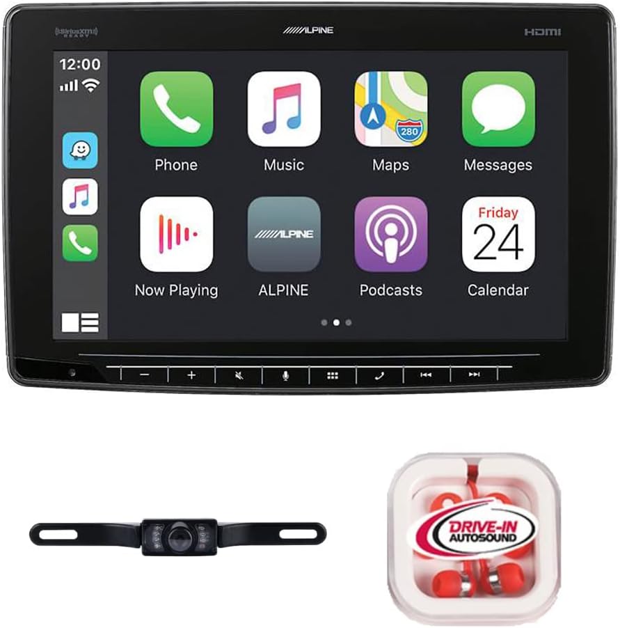 1-DIN Digital Media Receiver with License Plate Camera K8455