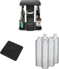Cocktail Maker Machine, Bar Mat, and Glass Liquor Dispenser Bottles C25680