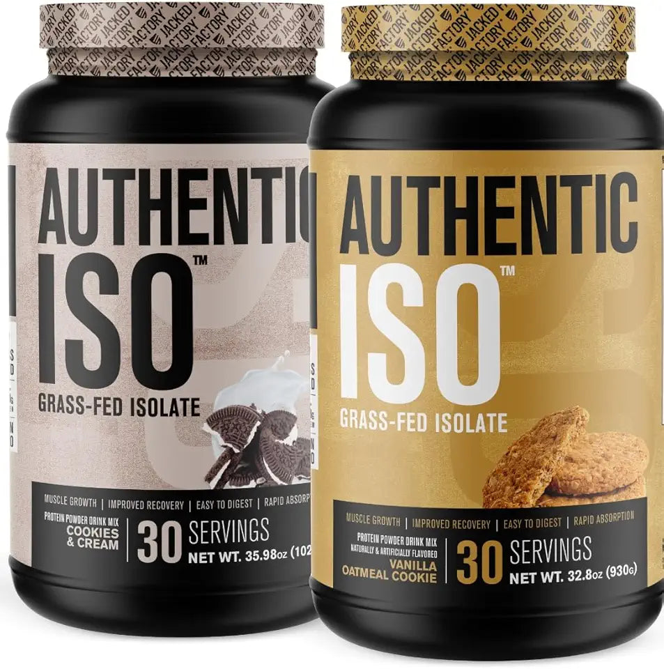 Grass Fed Whey Protein Isolate Powder Cookies & Cream Vanilla Oatmeal Cookie B57018