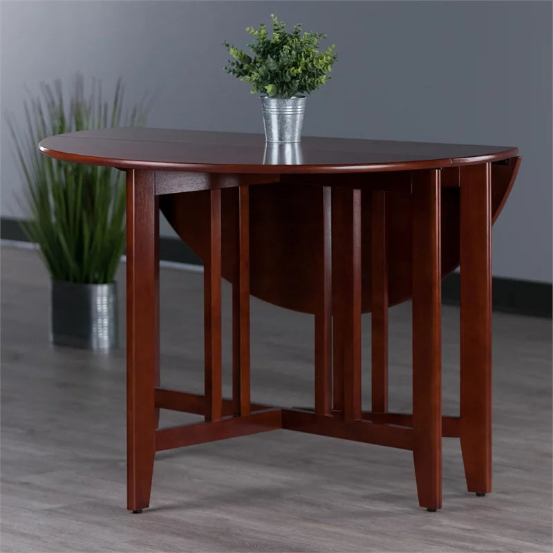Solid Wood Round Double Drop Leaf Dining Table P678