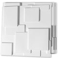 White PVC 3D Wall Panel, 32 Sq.FT R3940