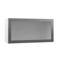 White 36 in. x 18 in. x 12 in. Lift Up Door Kitchen Cabinet with Glass Wall N4975