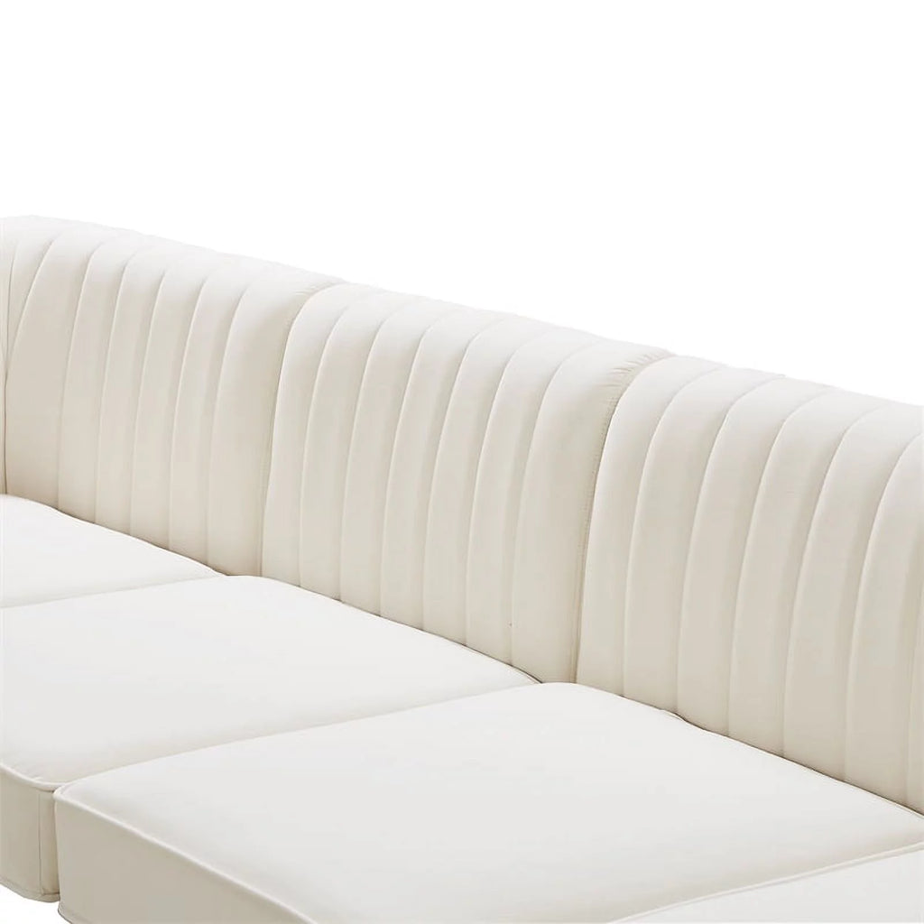 Cream Velvet Modular Sofa C103