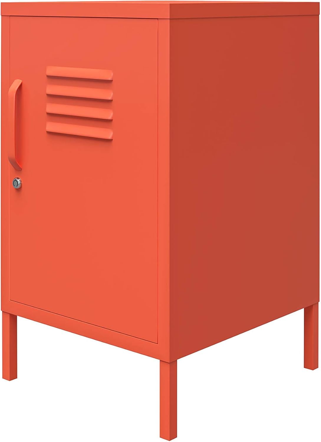Orange Metal Locker End Table A932