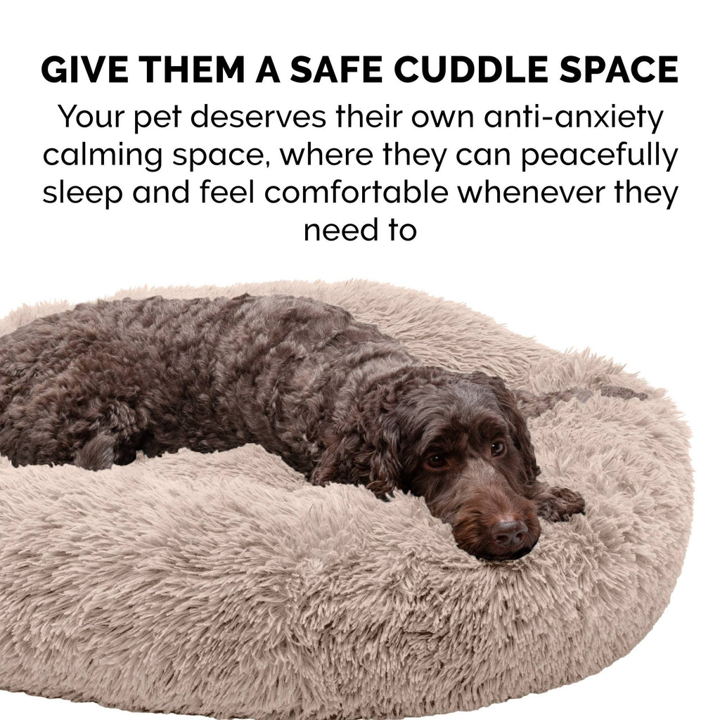 Long Fur Donut Dog Bed V48628