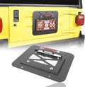 Spare Tire Delete License Plate Relocation Kit with Third Brake Light for Jeep Wrangler TJ X985