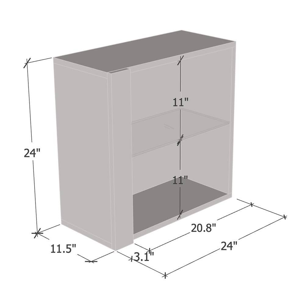 Oak Wall Mounted Floating Bookcase Cabinet Z38656