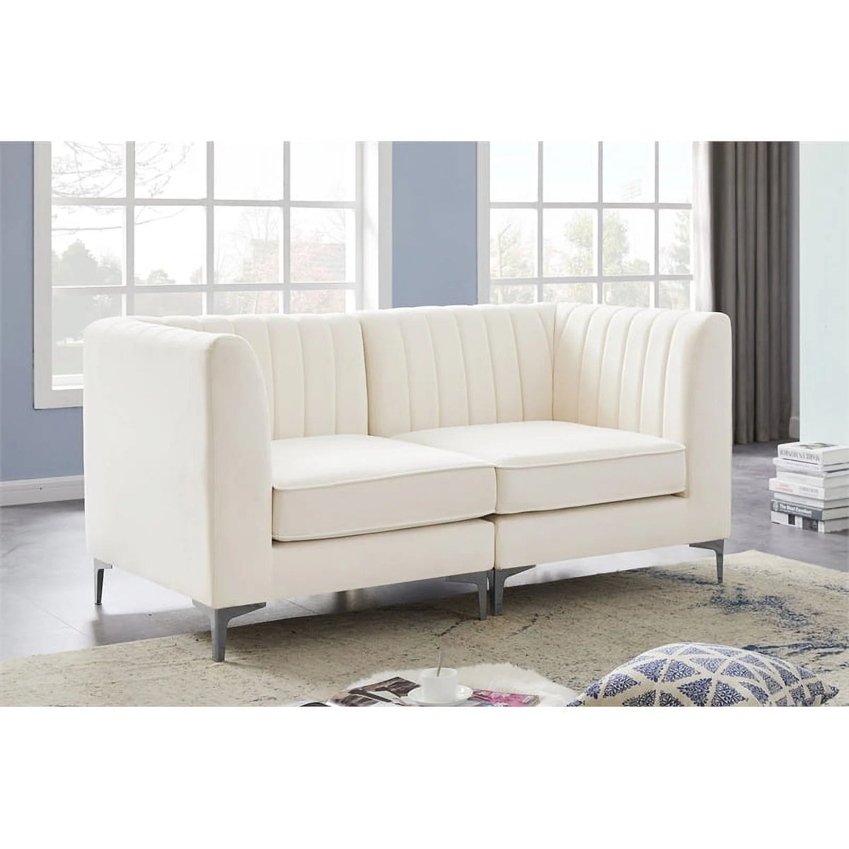 Cream Velvet Modular Sofa C103