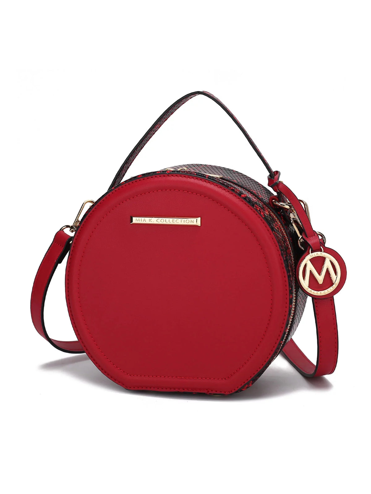 Red Vegan Leather Crossbody Bag T1756