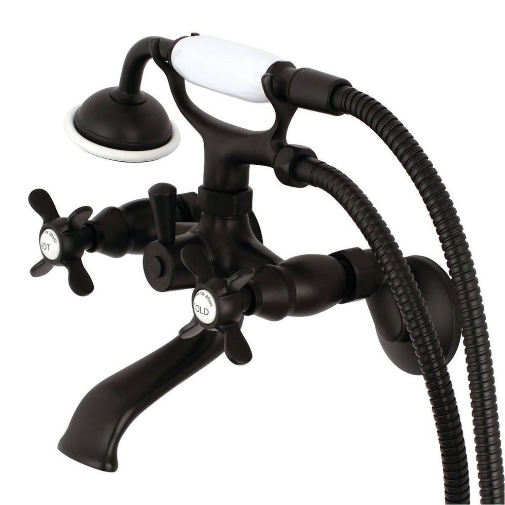 Oil Rubbed Bronze Wall Mount Clawfoot Tub Filler with Hand Shower C70415