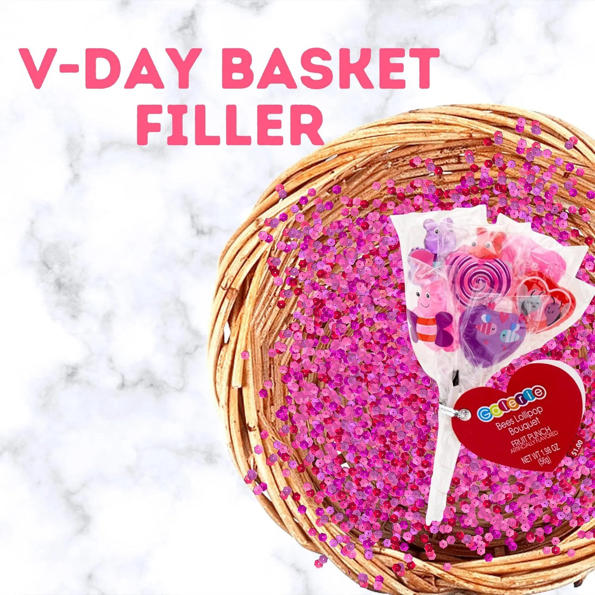 Case of 12 Bouquets Heart Lollipops, 1.98 Ounces per Lollipop J975