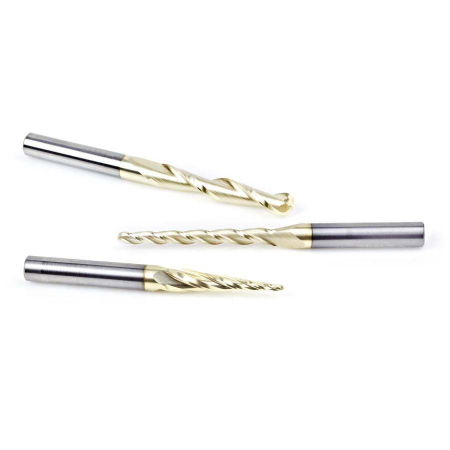 3-Pc CNC 2D/3D Carving Ball Nose Router Bit Y9128
