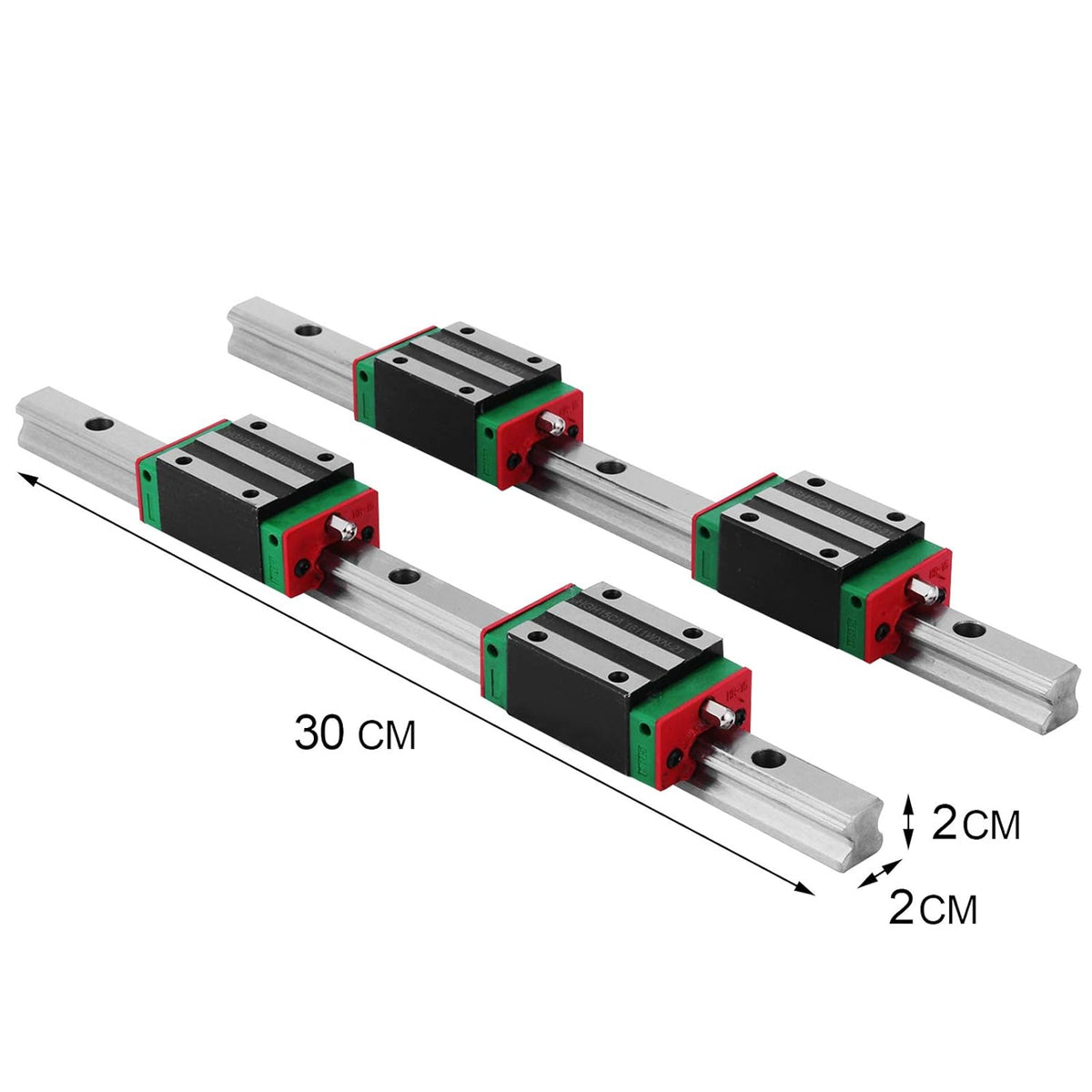 15-300mm Linear Rail with 4X Square Type Carriage Bearing Block G8835