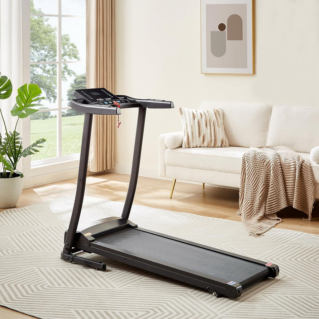 2.5 HP folding treadmill with 3-speed incline adjustment and 12 preset programs G19752