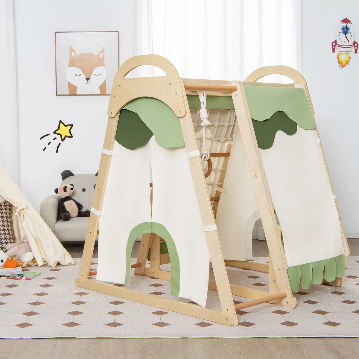 Climbing Toy with Slide Climbing Net Climbing Rock Tent Y980823