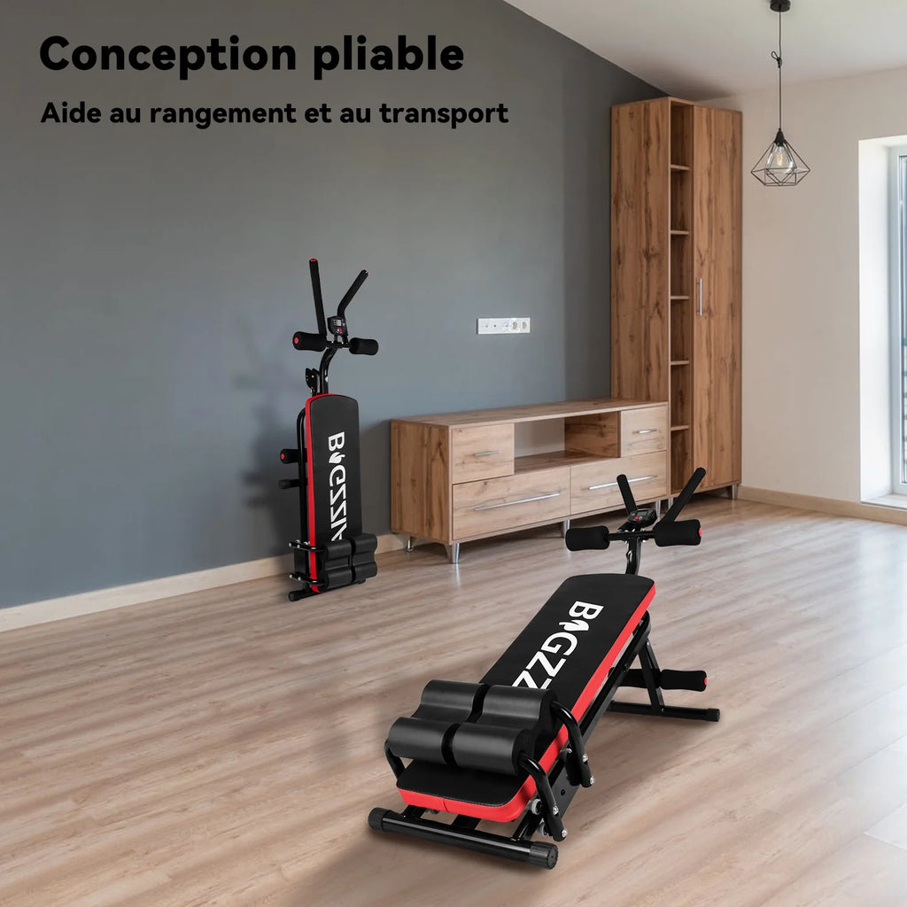 Foldable Ab Trainer Fitness Equipment with LCD Display V37352