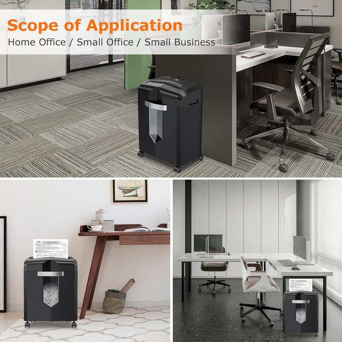 12 Sheet Cross-Cut Paper Shredder with 3.96 Gal Pullout Bin F85355