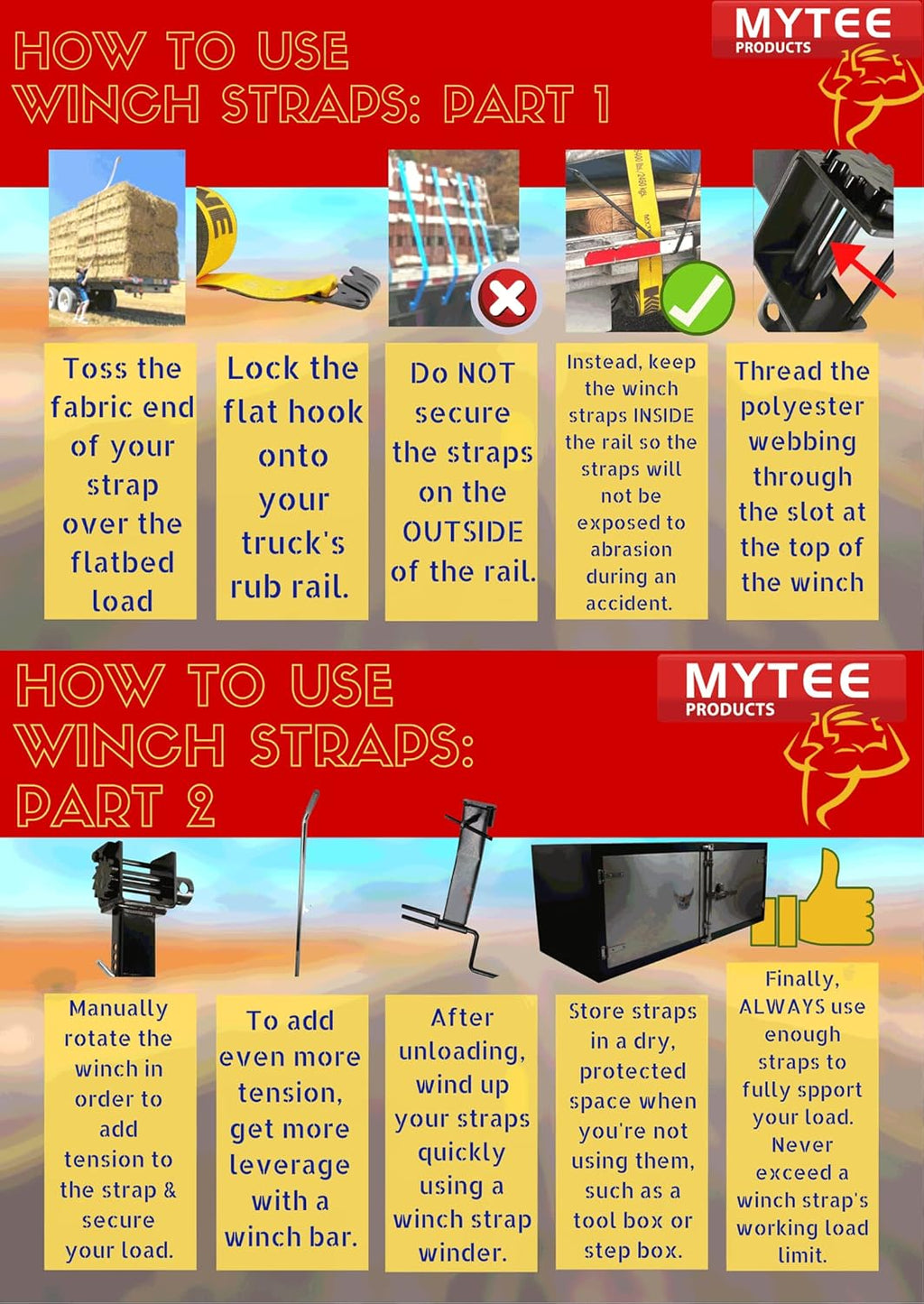 8 Pack 4 in. x 30 ft. Winch Strap with Chain Anchor K85869