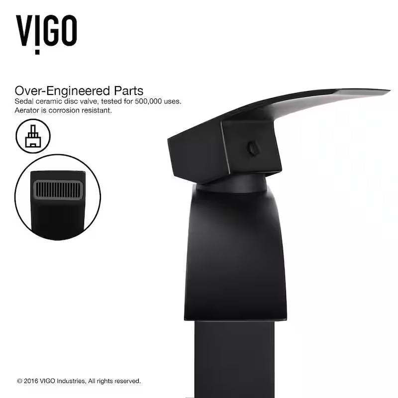 Single Handle Bathroom Faucet Matte Black V4769