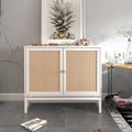 Buffet Sideboard with Rattan Doors Storage Cabinet M706