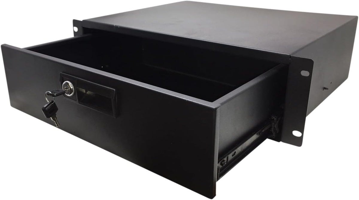 1U Rack Mount Locking Deep Drawer Server Cabinet Case, Pack of 2 F93139